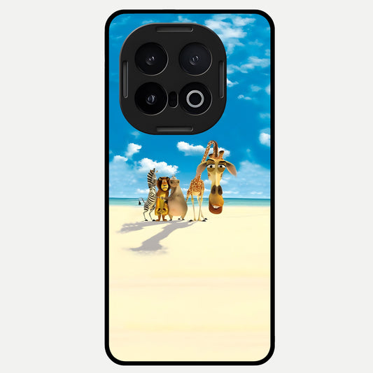  Tropical Fun Squad Glass Case for iQOO 13 back cover – full design glossy printed glass finish