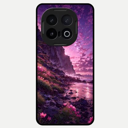  Twilight Blossom Coast Glass Case for iQOO 13 back cover – full design glossy printed glass finish