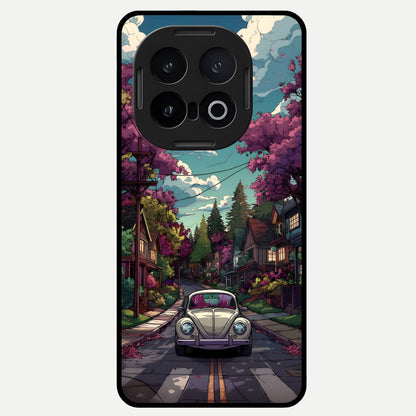  Vintage Street Drive Glass Case for iQOO 13 back cover – full design glossy printed glass finish