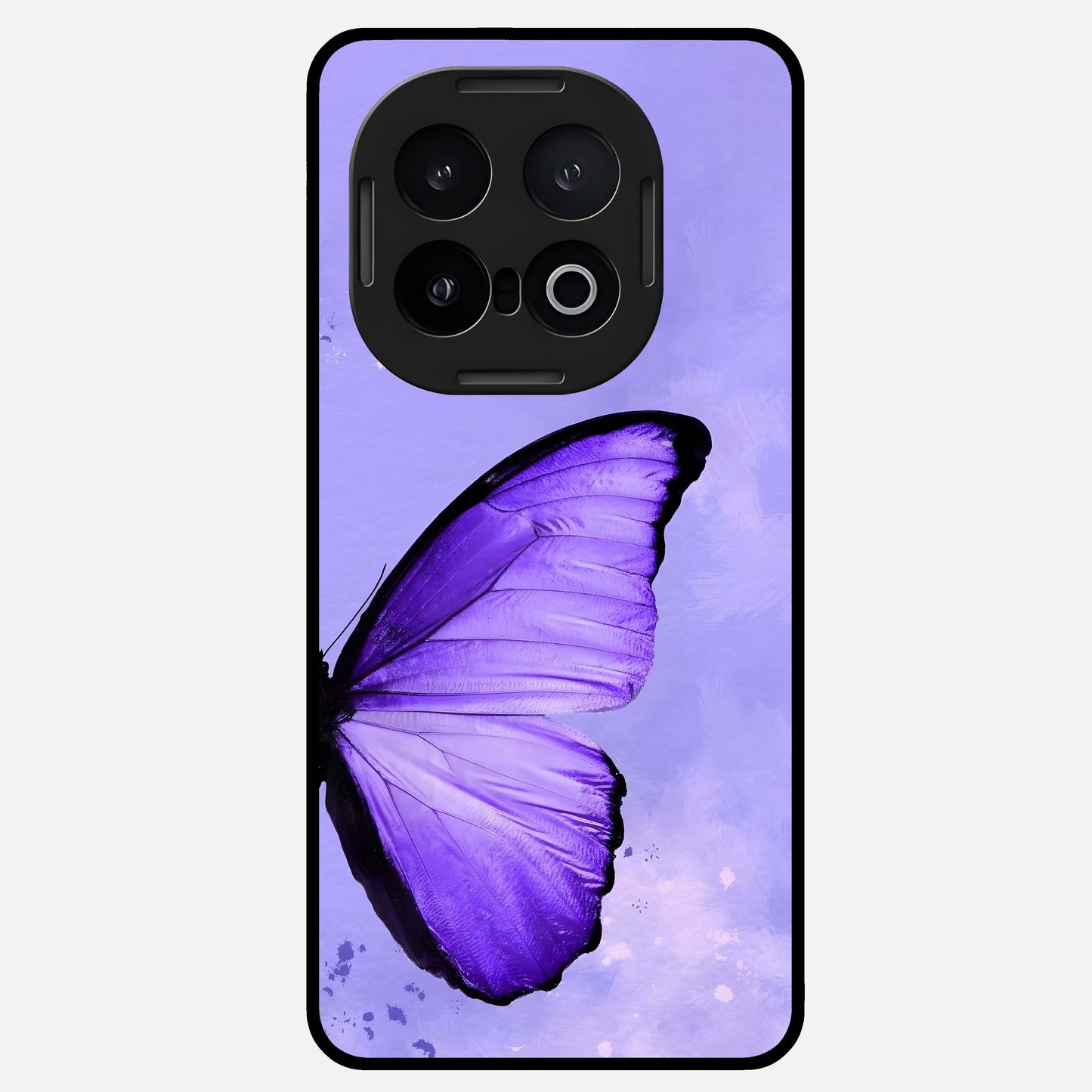  Violet Dream Wing Glass Case for iQOO 13 back cover – full design glossy printed glass finish
