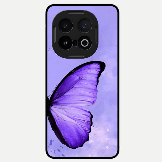  Violet Dream Wing Glass Case for iQOO 13 back cover – full design glossy printed glass finish