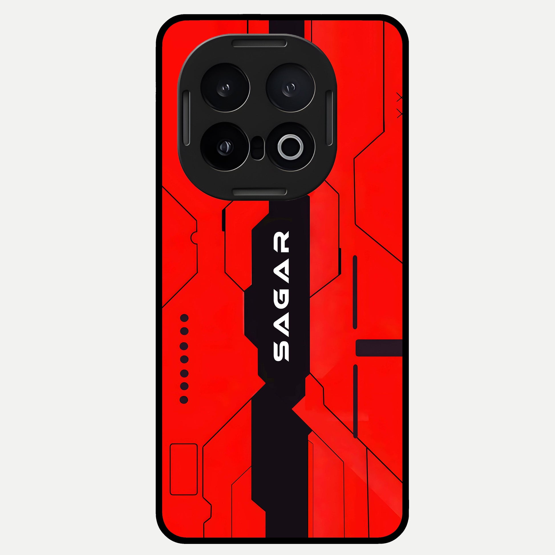  Voltage Rise CYBERPUNK Custom Name Glass Case for iQOO 13 back cover – personalized glossy printed glass finish
