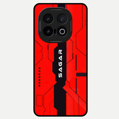  Voltage Rise CYBERPUNK Custom Name Glass Case for iQOO 13 back cover – personalized glossy printed glass finish