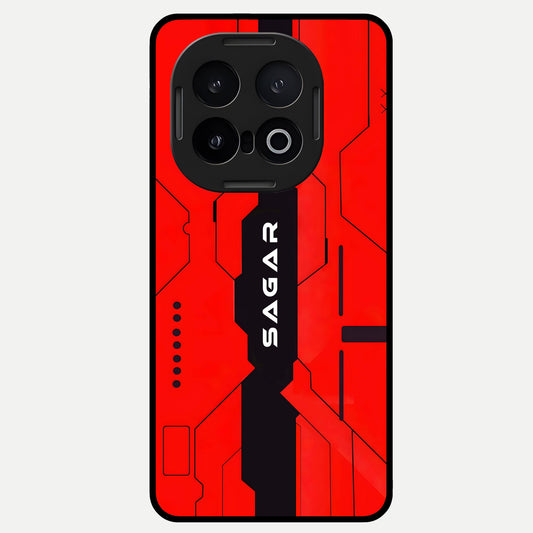  Voltage Rise CYBERPUNK Custom Name Glass Case for iQOO 13 back cover – personalized glossy printed glass finish