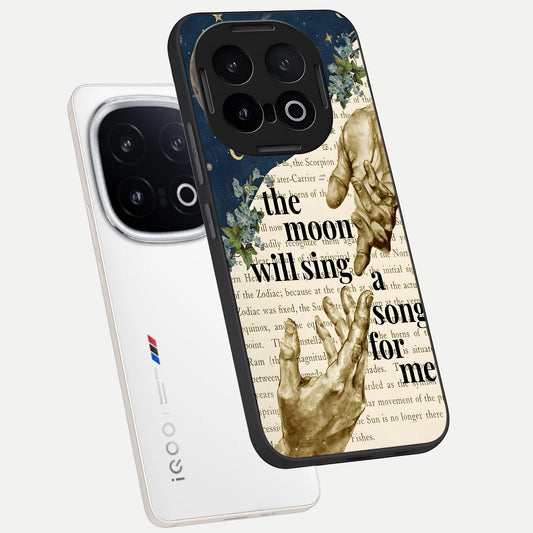  Aesthetic Divine phone case for iQOO 13 showing premium glass back cover with detailed artwork