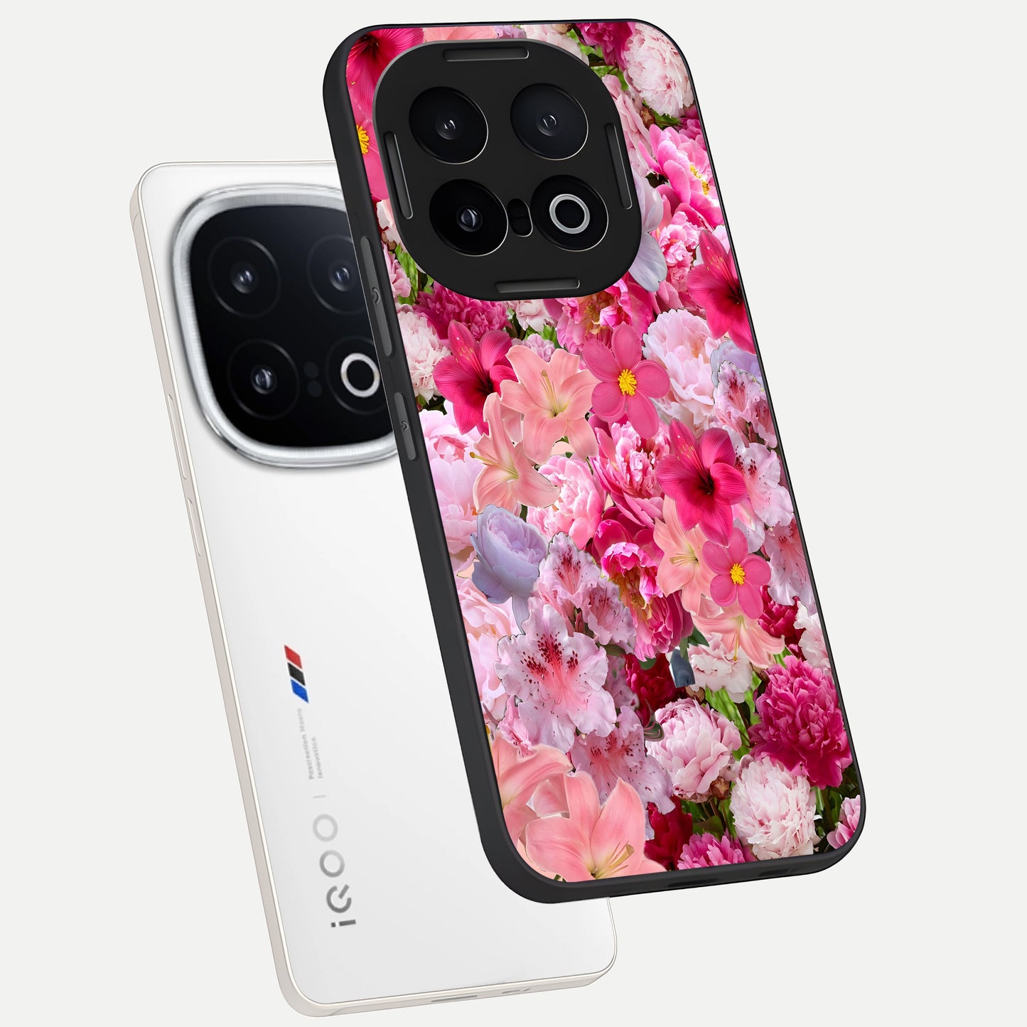  Bloom Crush Fantasy phone case for iQOO 13 showing premium glass back cover with detailed artwork