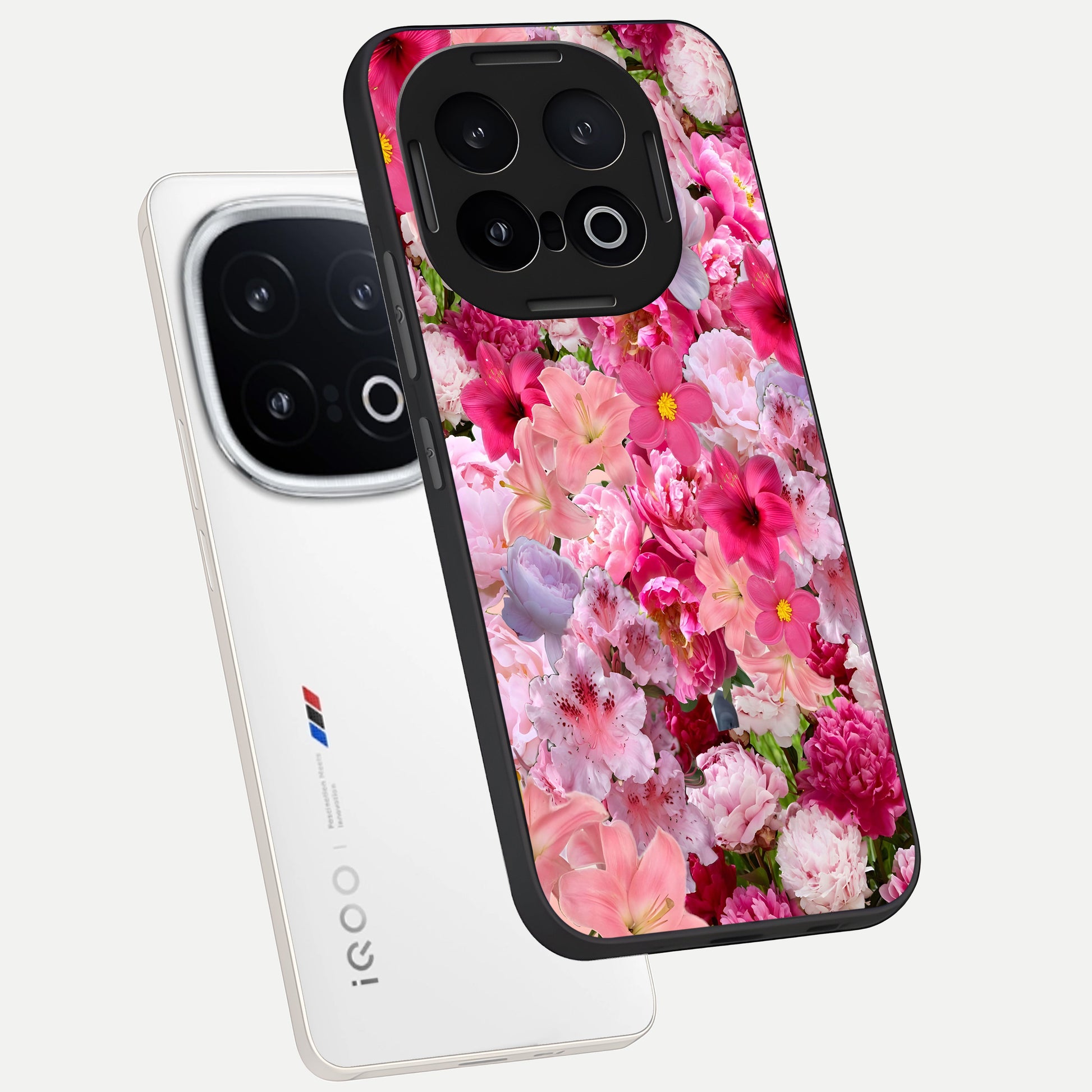  Bloom Crush Fantasy phone case for iQOO 13 showing premium glass back cover with detailed artwork