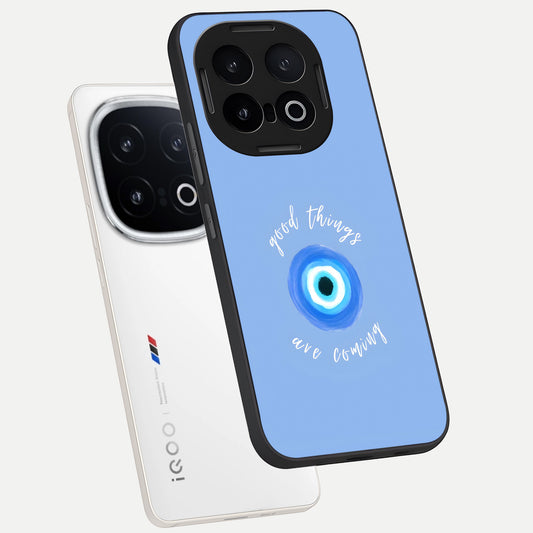  Bright Future Ahead phone case for iQOO 13 showing premium glass back cover with detailed artwork