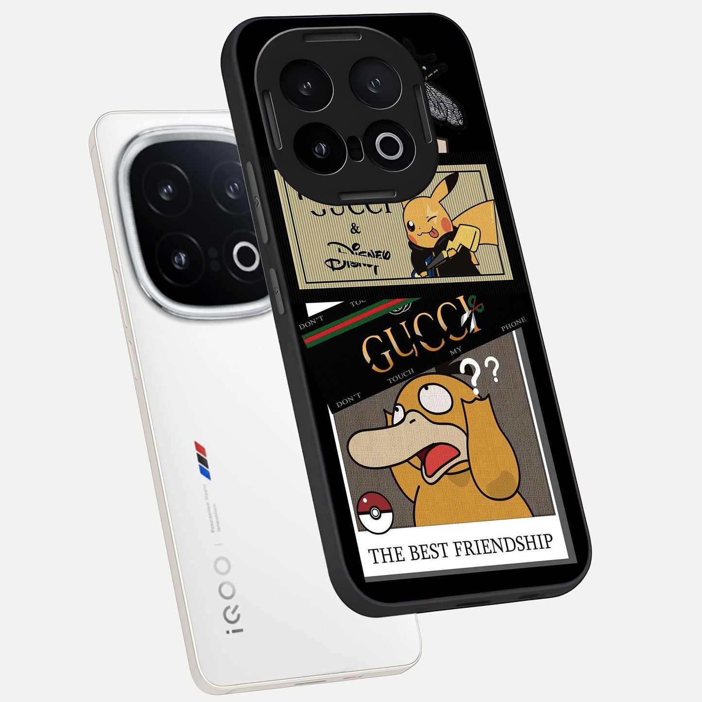  Cartoon Brand Play Mashup phone case for iQOO 13 showing premium glass back cover with detailed artwork