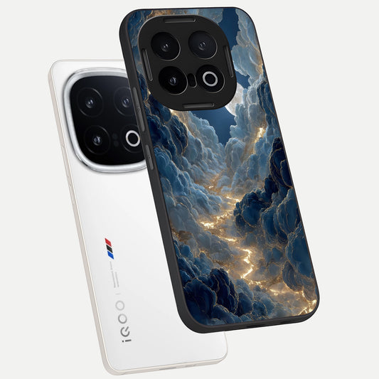  Celestial Cloud Road phone case for iQOO 13 showing premium glass back cover with detailed artwork