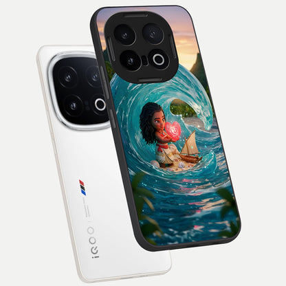  Heart of Ocean phone case for iQOO 13 showing premium glass back cover with detailed artwork