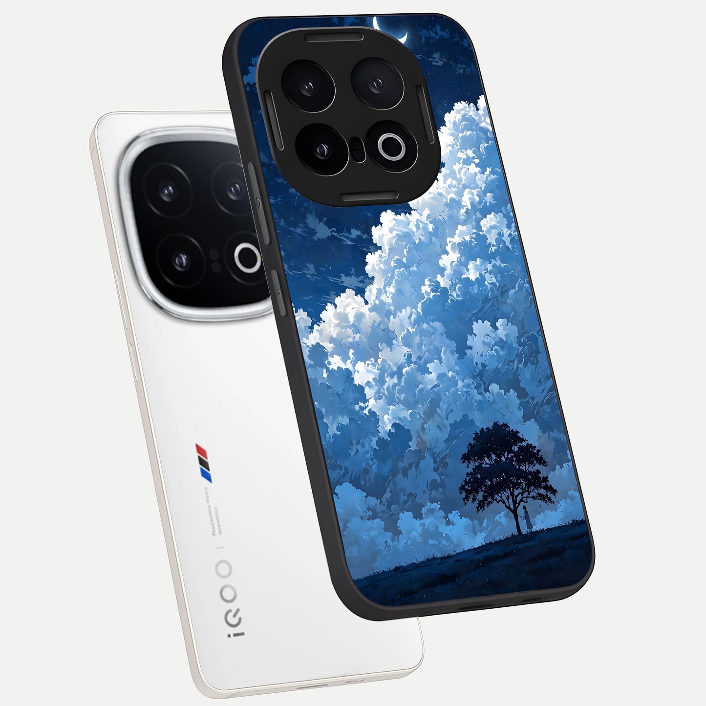  Midnight Sky Serenity phone case for iQOO 13 showing premium glass back cover with detailed artwork