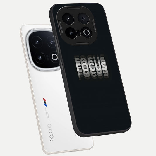  Mono Focus Vision phone case for iQOO 13 showing premium glass back cover with detailed artwork