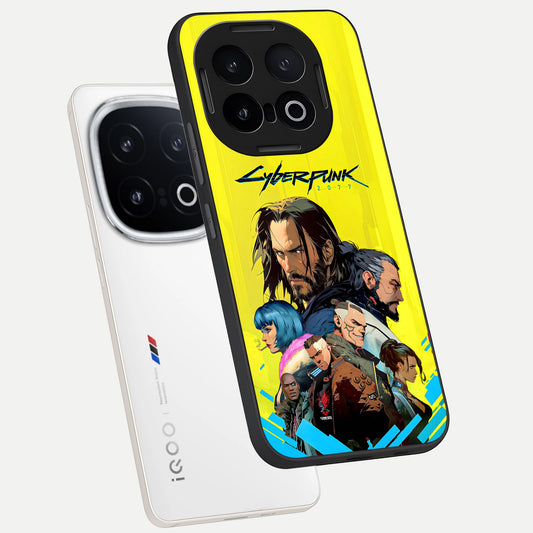  Neon Rebel Genesis phone case for iQOO 13 showing premium glass back cover with detailed artwork