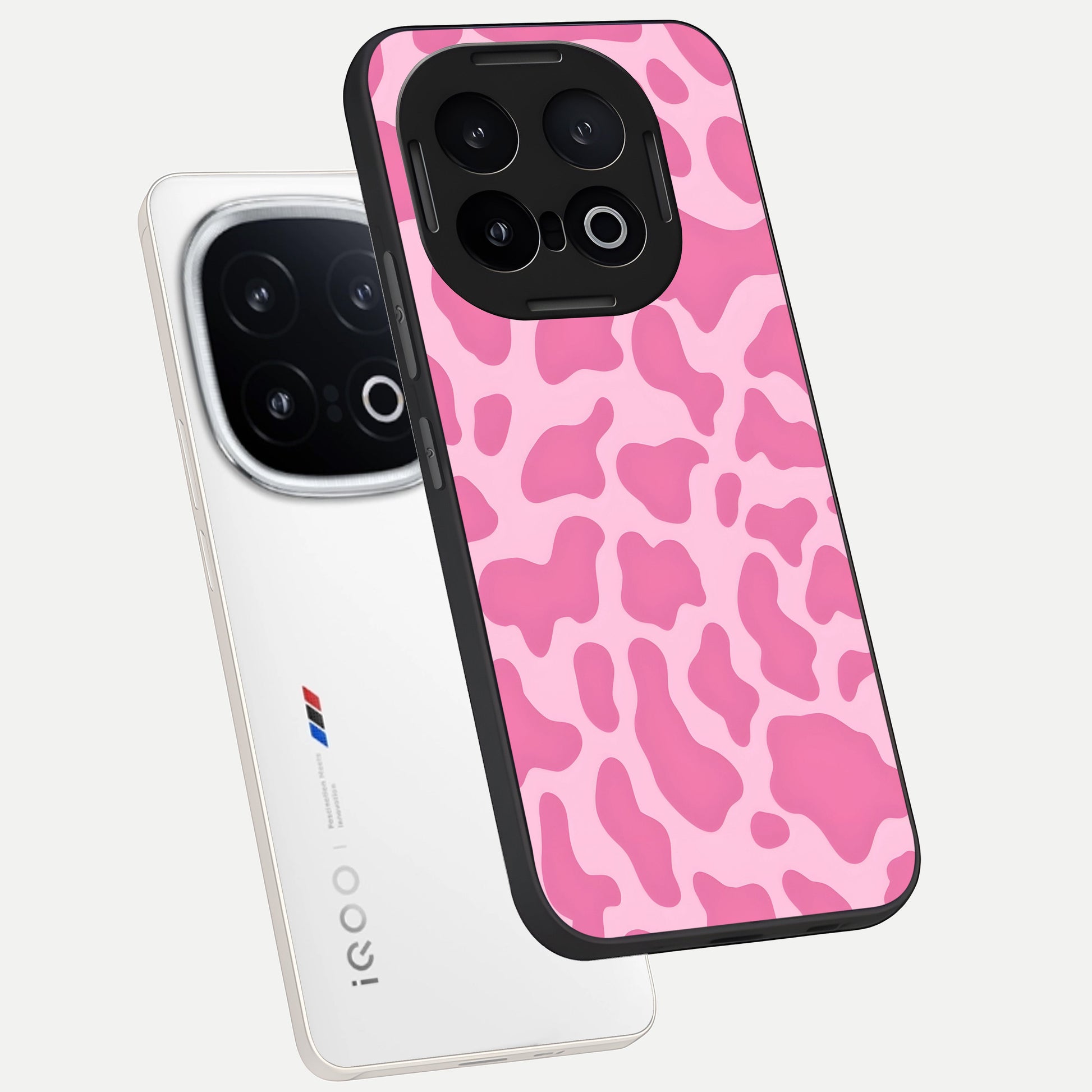  Pinkish Scenery phone case for iQOO 13 showing premium glass back cover with detailed artwork