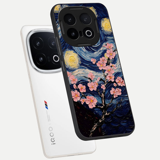  Van Gogh Scenery phone case for iQOO 13 showing premium glass back cover with detailed artwork