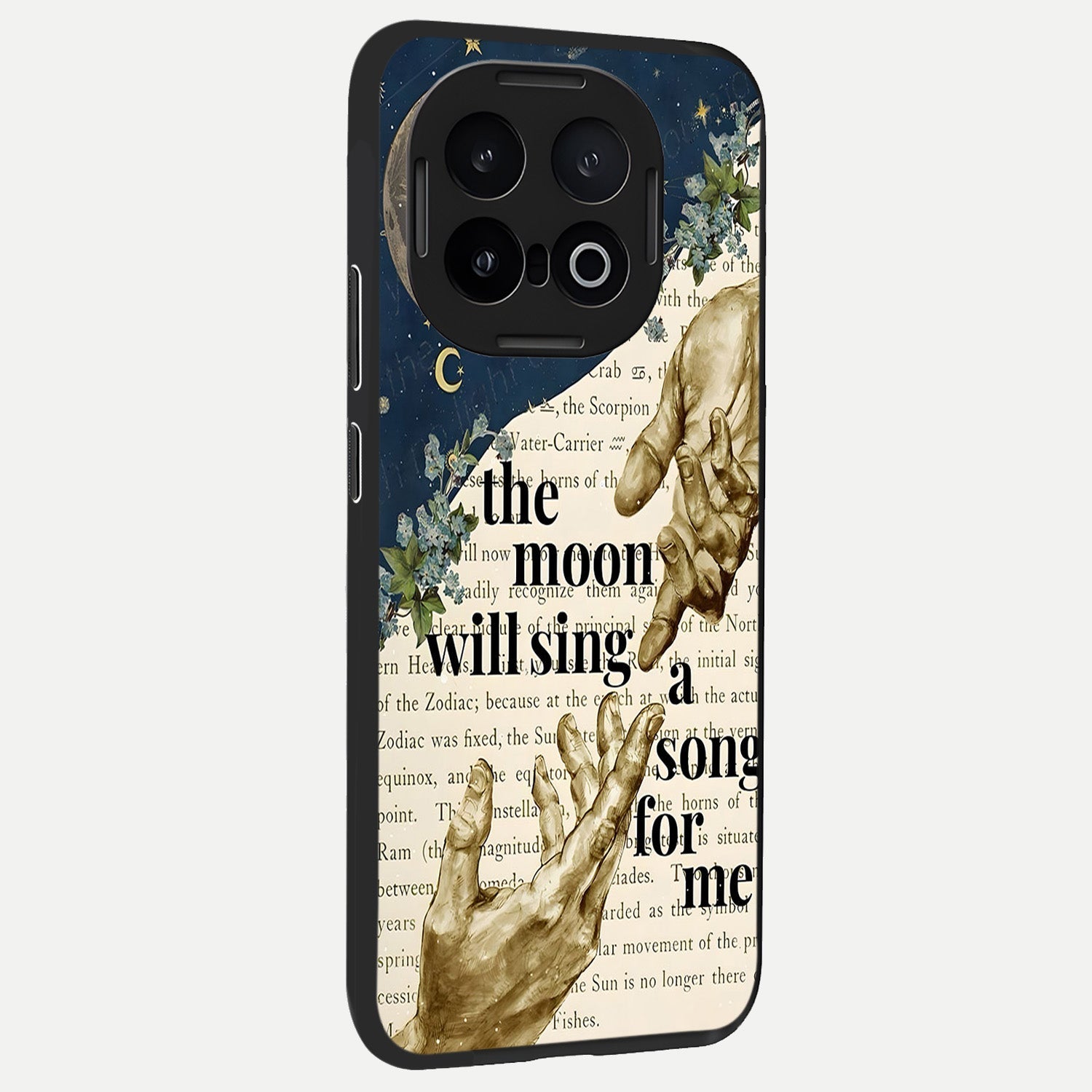  Aesthetic Divine back cover for iQOO 13 slim fit glass case with vibrant aesthetic design