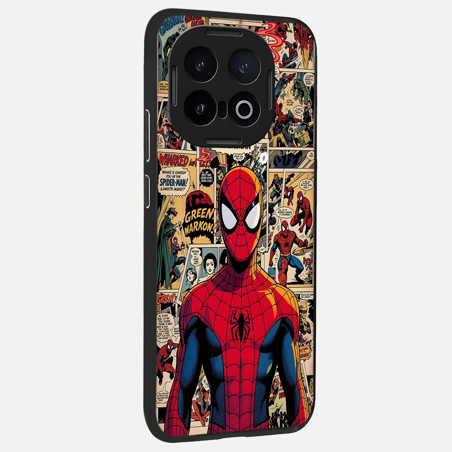  Aesthetic Spider back cover for iQOO 13 slim fit glass case with vibrant aesthetic design