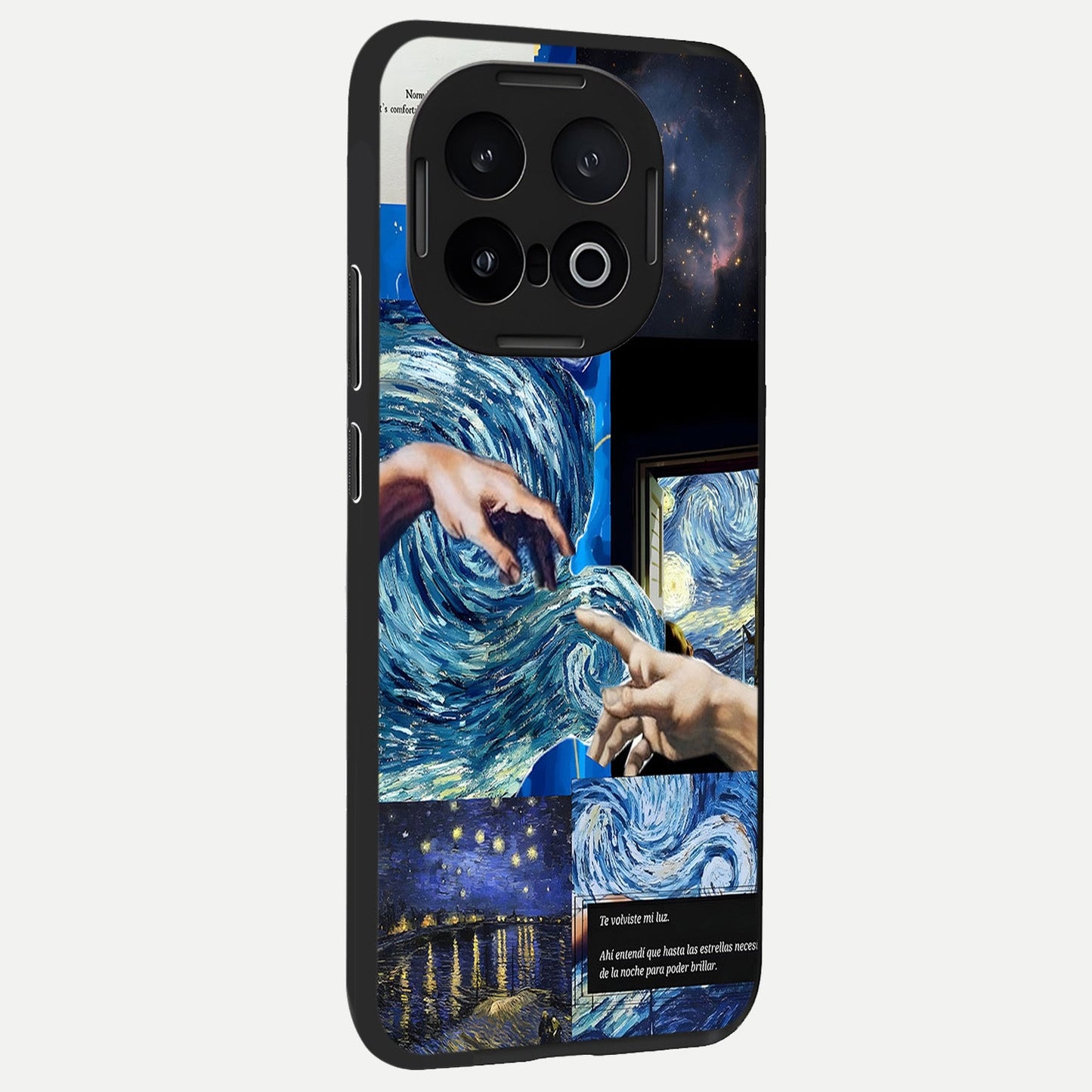  Aesthetic Vando Hands back cover for iQOO 13 slim fit glass case with vibrant aesthetic design