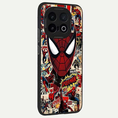  Aesthetic Wonder Spider back cover for iQOO 13 slim fit glass case with vibrant aesthetic design