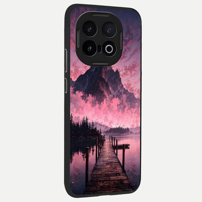 Beautiful Mountain View back cover for iQOO 13 slim fit glass case with vibrant aesthetic design