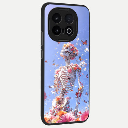  Bloom Beyond Bones back cover for iQOO 13 slim fit glass case with vibrant aesthetic design
