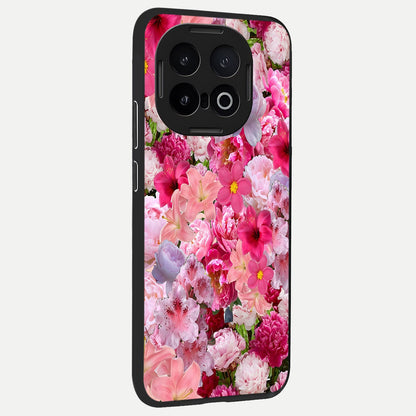  Bloom Crush Fantasy back cover for iQOO 13 slim fit glass case with vibrant aesthetic design