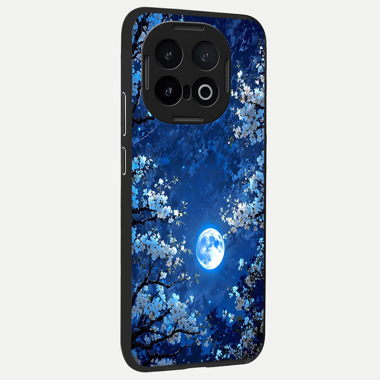  Blossom Moonlight Sky back cover for iQOO 13 slim fit glass case with vibrant aesthetic design