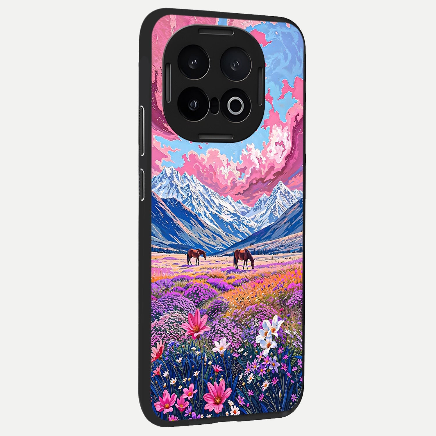  Blossom Valley Dream back cover for iQOO 13 slim fit glass case with vibrant aesthetic design