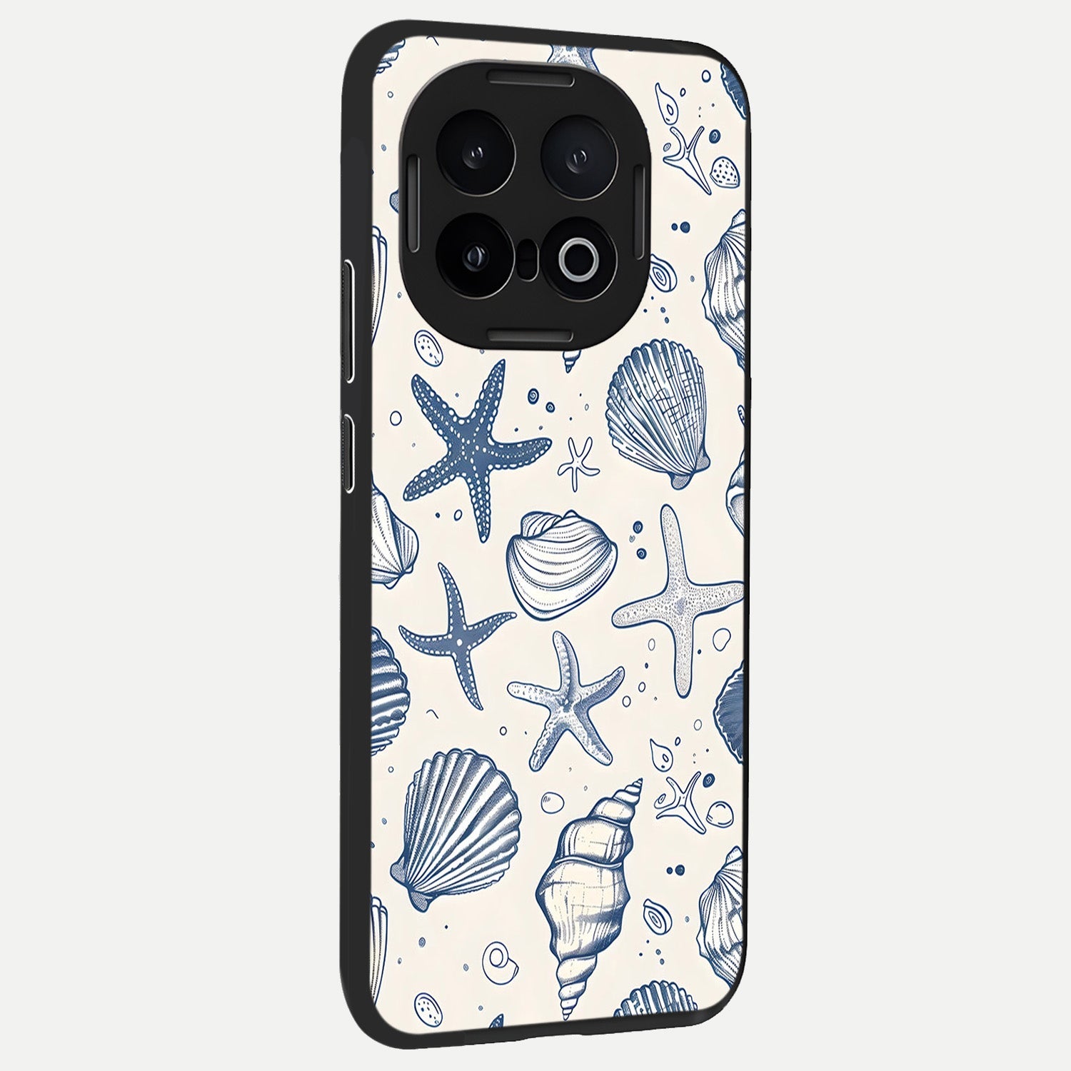  Blue Ocean Outline back cover for iQOO 13 slim fit glass case with vibrant aesthetic design