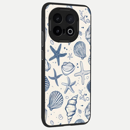  Blue Ocean Outline back cover for iQOO 13 slim fit glass case with vibrant aesthetic design