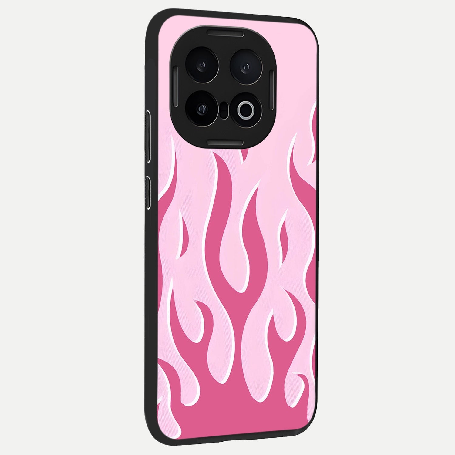  Blush Flame Energy back cover for iQOO 13 slim fit glass case with vibrant aesthetic design