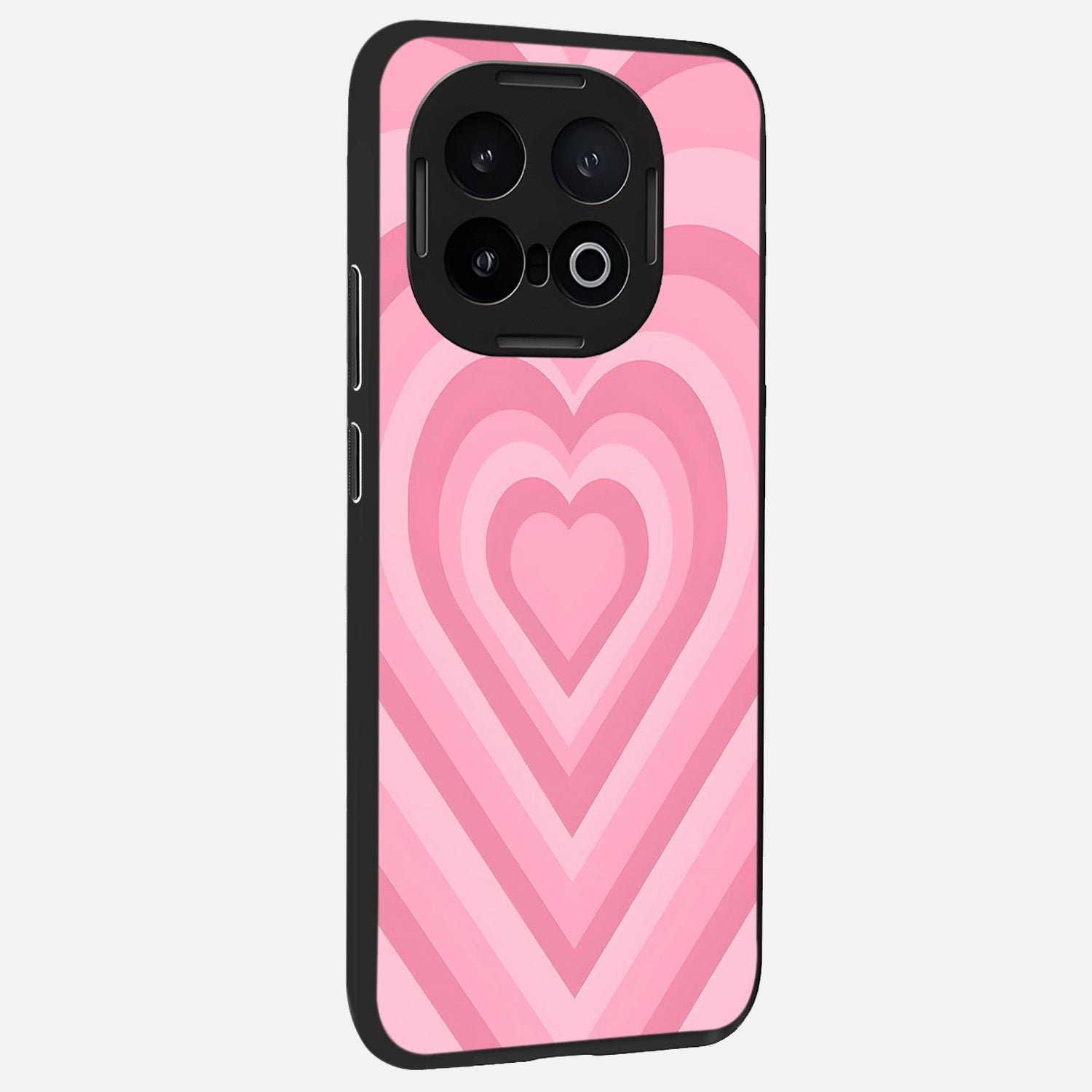  Blush Heart Waves back cover for iQOO 13 slim fit glass case with vibrant aesthetic design