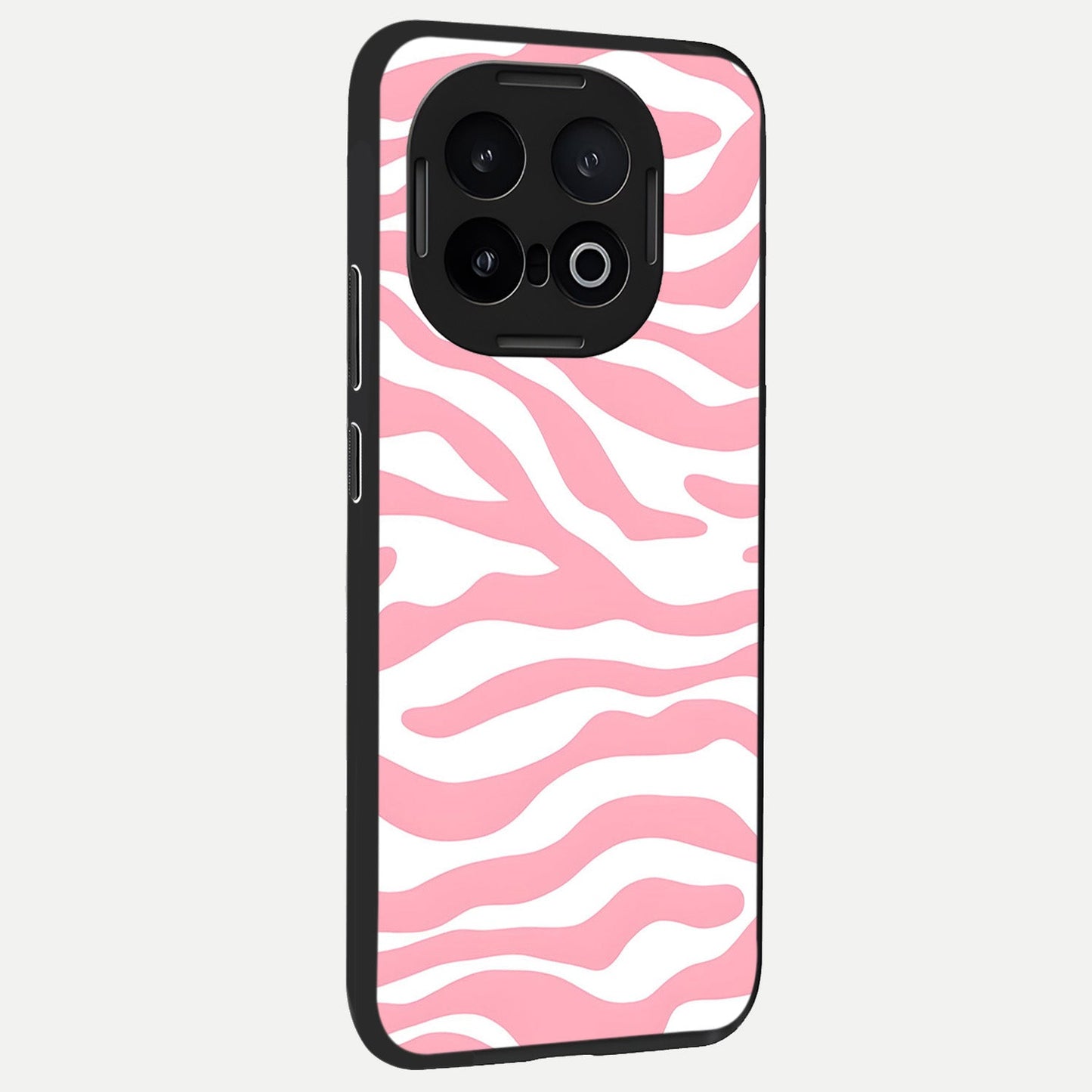  Blush Zebra Flow back cover for iQOO 13 slim fit glass case with vibrant aesthetic design