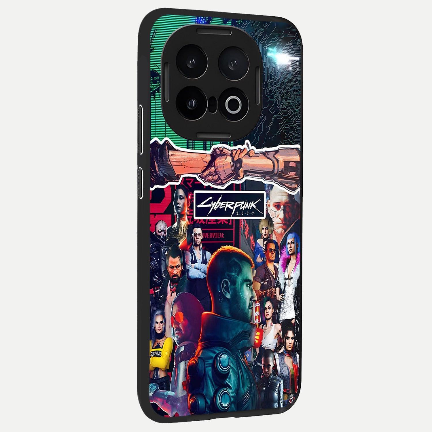  CYBERPUNK Legacy back cover for iQOO 13 slim fit glass case with vibrant aesthetic design