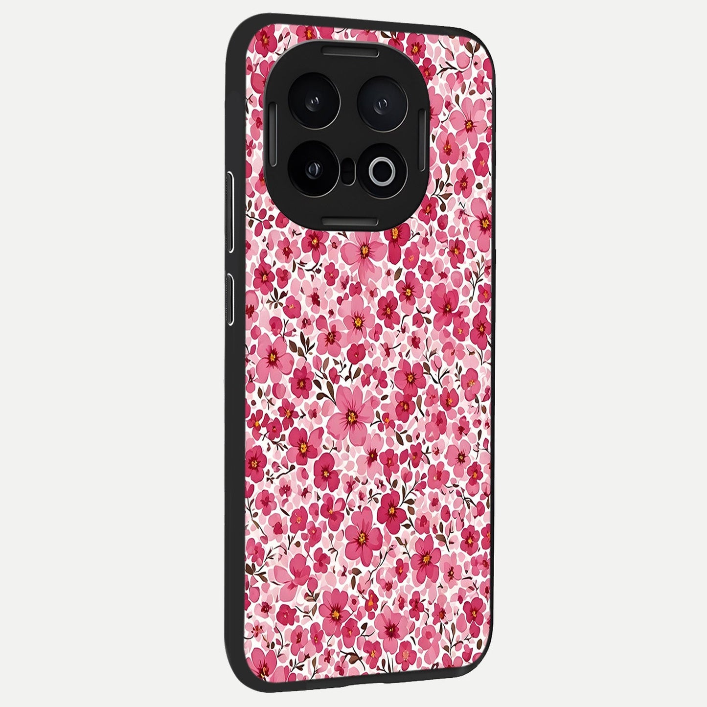  Cherry Blossom Charm back cover for iQOO 13 slim fit glass case with vibrant aesthetic design