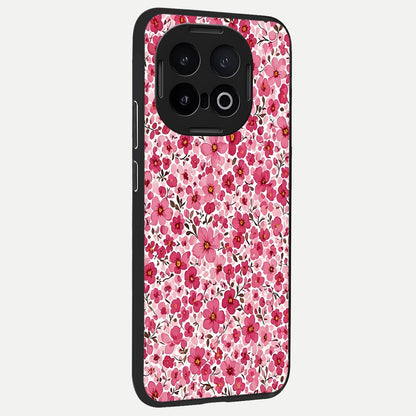  Cherry Blossom Charm back cover for iQOO 13 slim fit glass case with vibrant aesthetic design