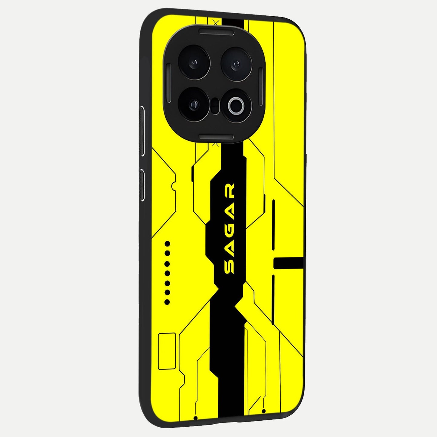  Circuit CYBERPUNK Custom Name back cover for iQOO 13 slim fit glass case with vibrant aesthetic design