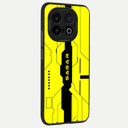  Circuit CYBERPUNK Custom Name back cover for iQOO 13 slim fit glass case with vibrant aesthetic design