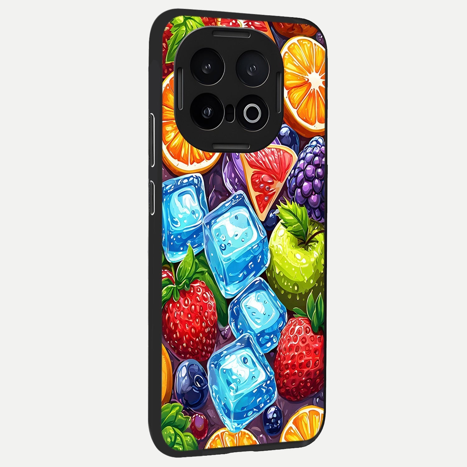  Colorful Fruits with Ice back cover for iQOO 13 slim fit glass case with vibrant aesthetic design