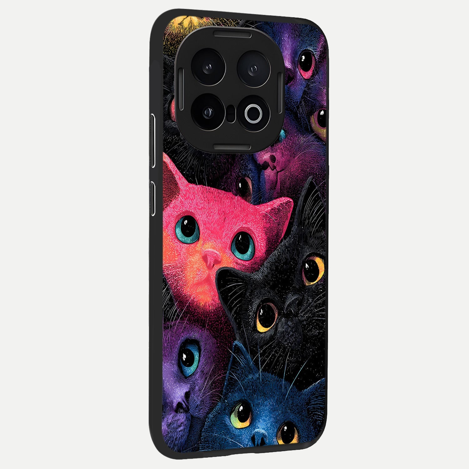  Cosmic Cats Dreams back cover for iQOO 13 slim fit glass case with vibrant aesthetic design