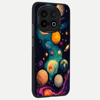  Cosmic Planet Journey back cover for iQOO 13 slim fit glass case with vibrant aesthetic design
