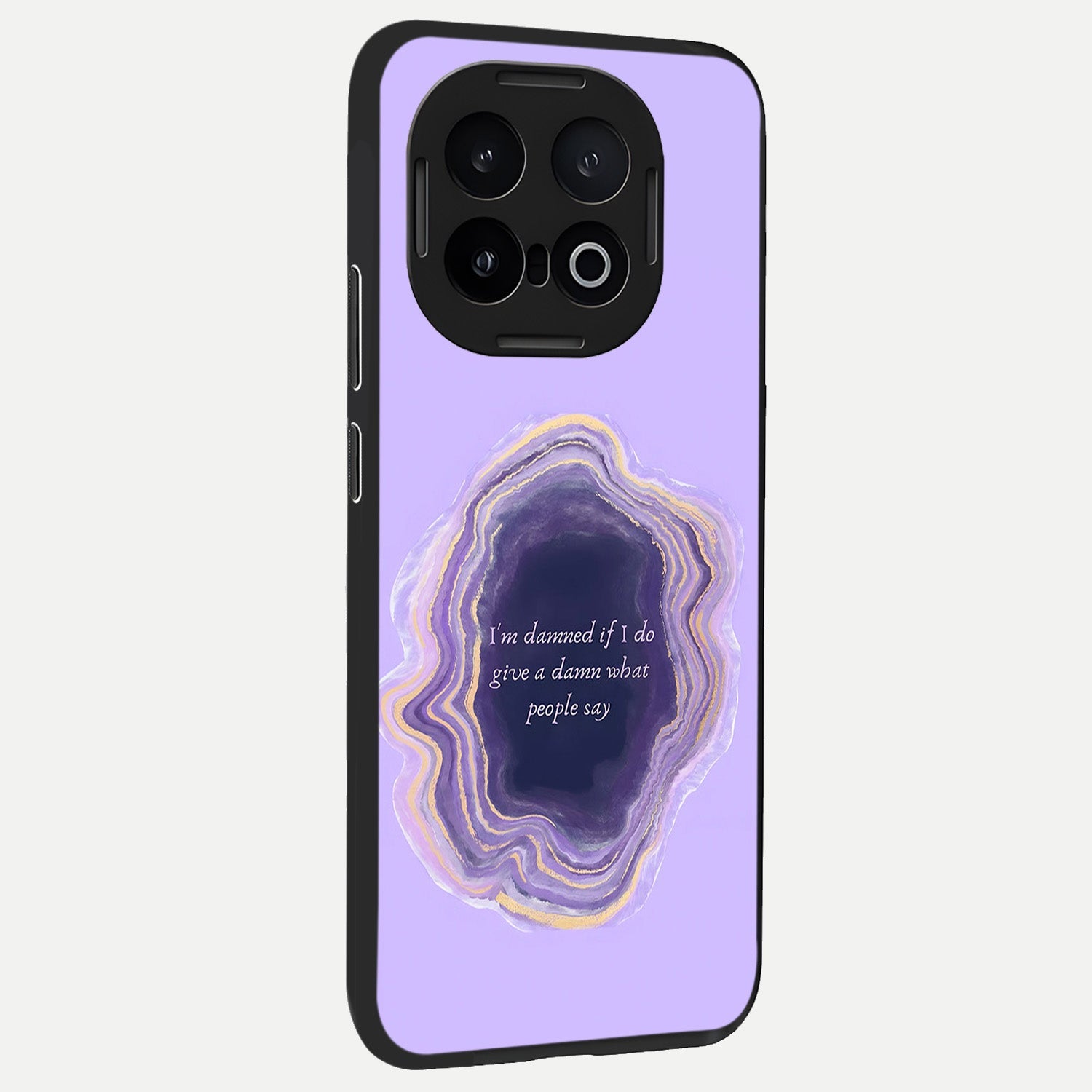  Damned People Quote back cover for iQOO 13 slim fit glass case with vibrant aesthetic design