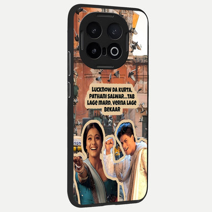  Desi Retro Vibes back cover for iQOO 13 slim fit glass case with vibrant aesthetic design
