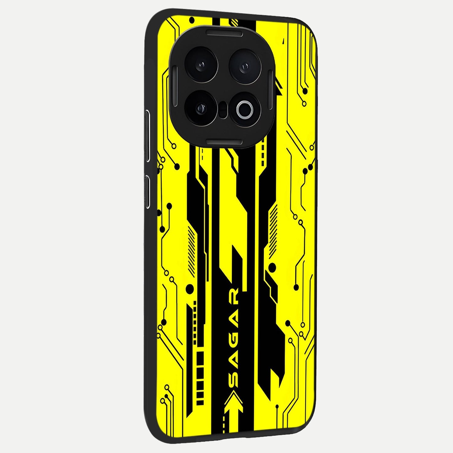  Electric Pulse CYBERPUNK Custom Name back cover for iQOO 13 slim fit glass case with vibrant aesthetic design