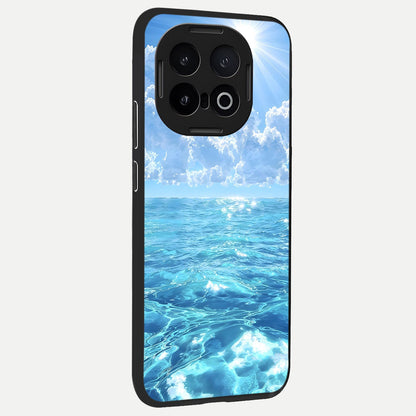  Endless Ocean Horizon back cover for iQOO 13 slim fit glass case with vibrant aesthetic design