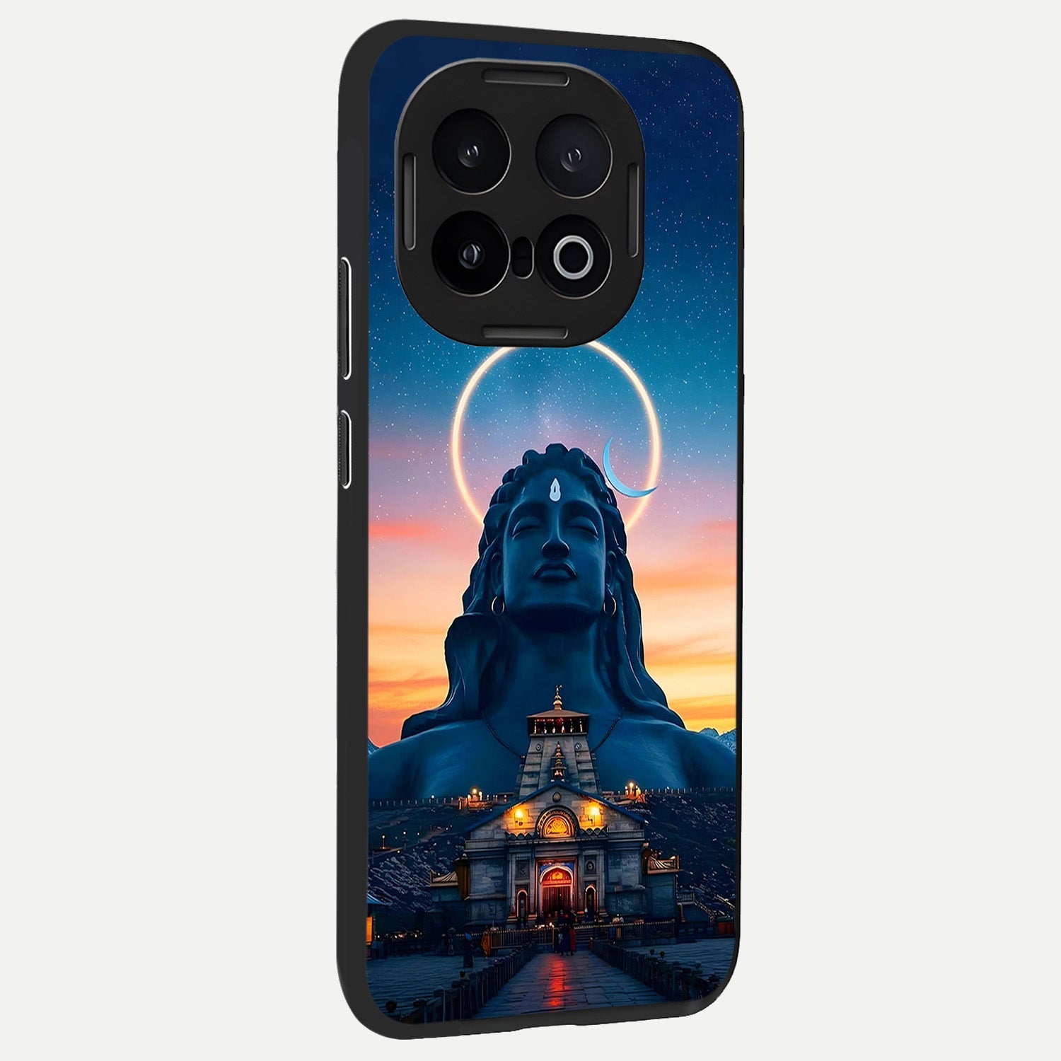  Eternal Shiva Aura back cover for iQOO 13 slim fit glass case with vibrant aesthetic design