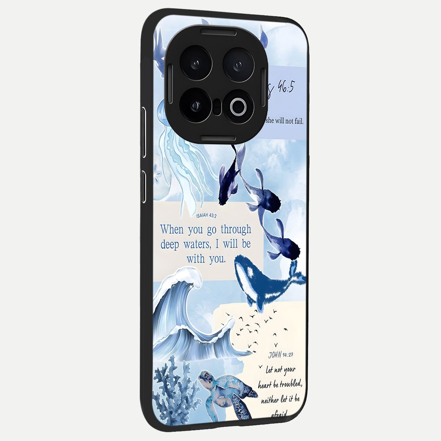  Faithful Ocean Promise back cover for iQOO 13 slim fit glass case with vibrant aesthetic design