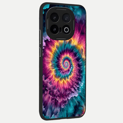  Galactic Spiral Burst back cover for iQOO 13 slim fit glass case with vibrant aesthetic design