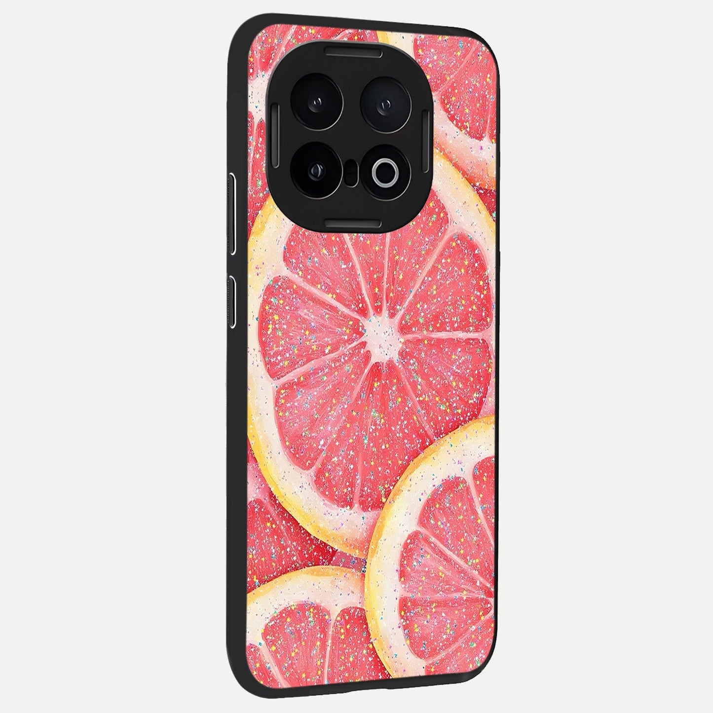  Glitter Grapefruit back cover for iQOO 13 slim fit glass case with vibrant aesthetic design